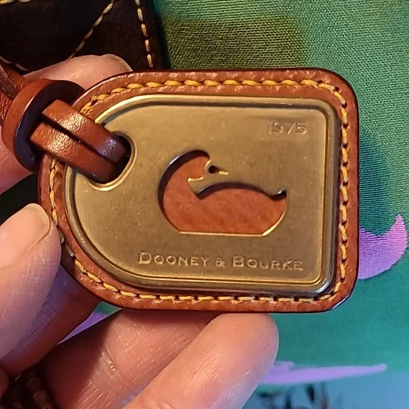 Dooney & Bourke-Green and Pink Vintage Purse Pre-loved. - Picture 6 of 16